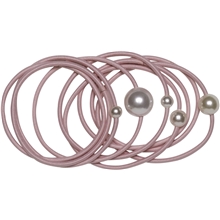 9 kpl - Pink Hair Ties With Pearl