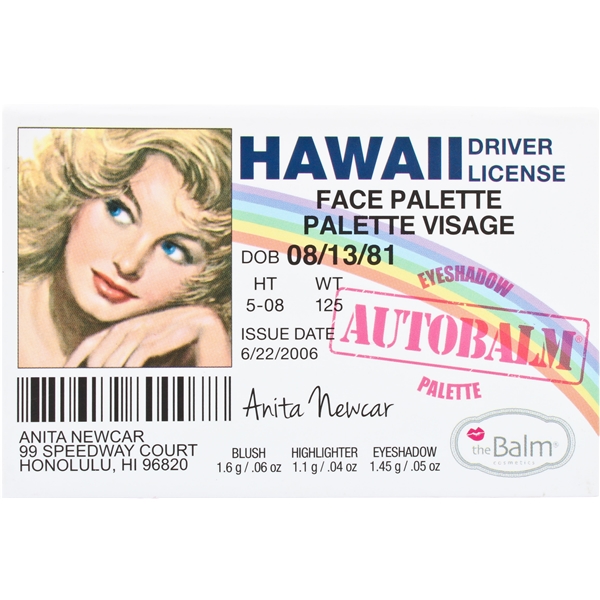 Autobalm Hawaii - Face Palette (Kuva 1 tuotteesta 2)