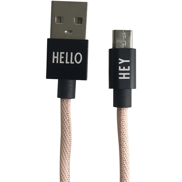 Design Letters Micro USB Cable 1 M Nude (Kuva 1 tuotteesta 2)