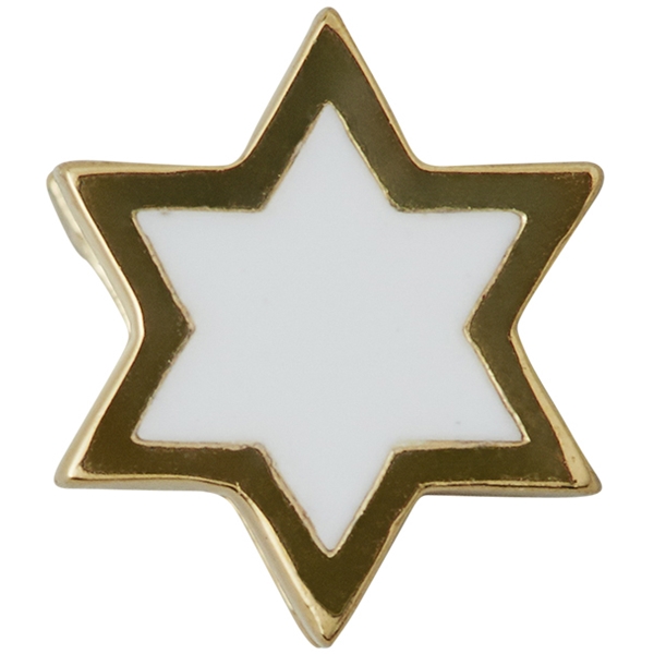 Design Letters Enamel Star Charm Gold White (Kuva 1 tuotteesta 2)