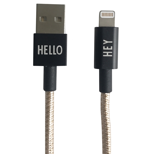 Design Letters Lightning Cable 1 Meter Gold (Kuva 1 tuotteesta 2)