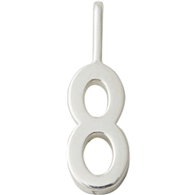 No. 008 - Lucky Numbers 10 mm Silver No. 008