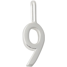 No. 009 009 - Lucky Numbers 10 mm Silver No. 008