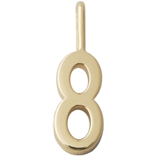 No. 008 008 - Design Letters Lucky Numbers 10 mm Gold 0-9
