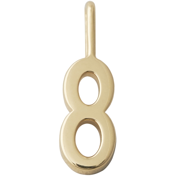Design Letters Lucky Numbers 10 mm Gold 0-9 No. 008