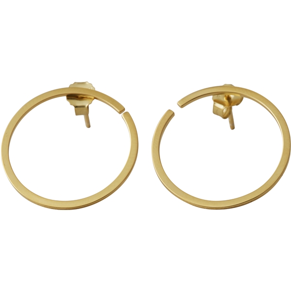 Design Letters Earring Hoops 24 mm Gold (Kuva 1 tuotteesta 3)