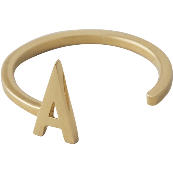 Design Letters Ring Gold A-Z (Kuva 1 tuotteesta 2)