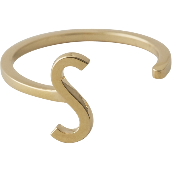 Design Letters Ring Gold A-Z S