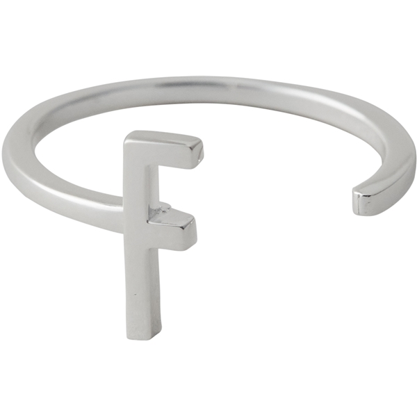 Design Letters Ring Silver A-Z F