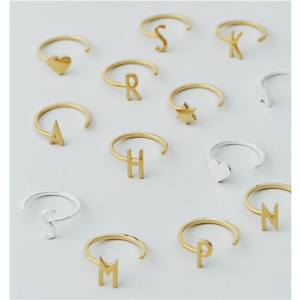 Design Letters Heart Ring Silver (Kuva 2 tuotteesta 2)