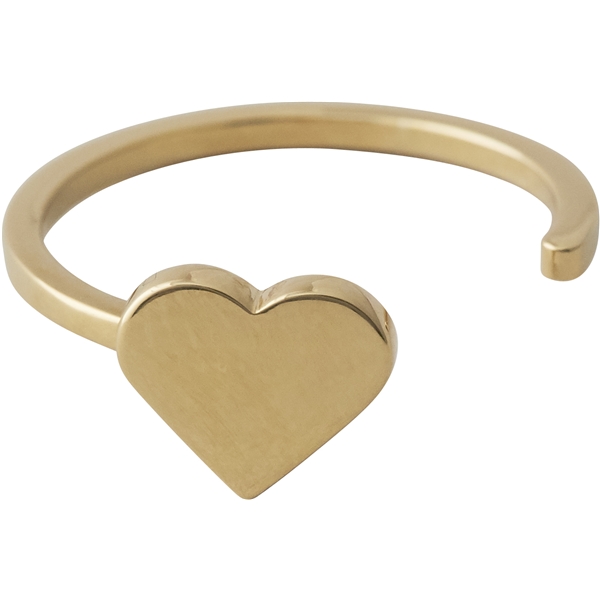 Design Letters Heart Ring Gold (Kuva 1 tuotteesta 3)