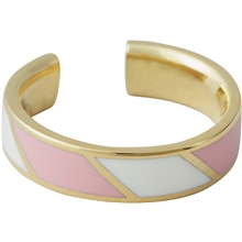 Pink - Design Letters Striped Candy Ring
