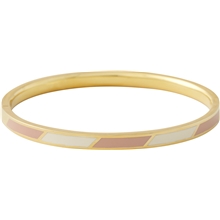 Beige - Design Letters Striped Candy Bangle