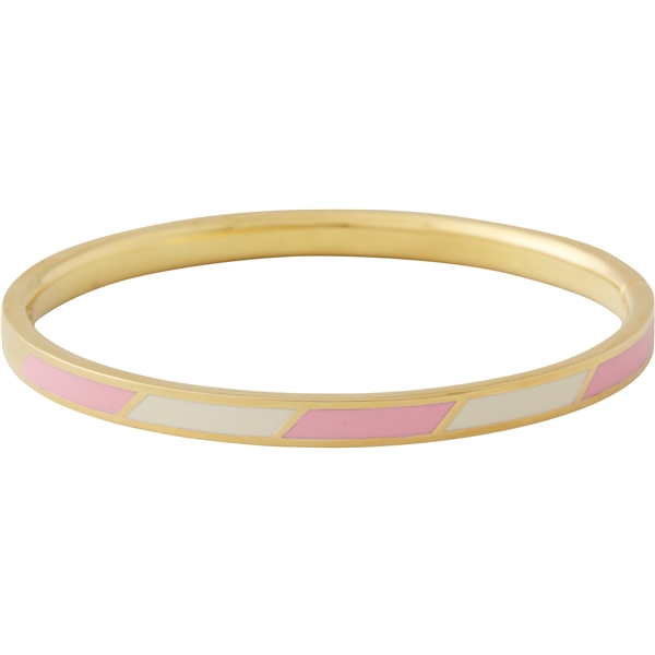 Design Letters Striped Candy Bangle Pink