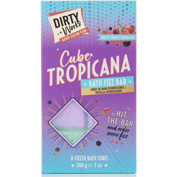 Dirty Works Cube Tropicana Fruity Bath Bomb Bar