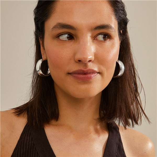 28241-6023 NAIA Mega Chunky Silver Hoops (Kuva 2 tuotteesta 3)