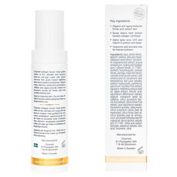 Cicamed Science Golden Collagen Boost Mask (Kuva 2 tuotteesta 2)