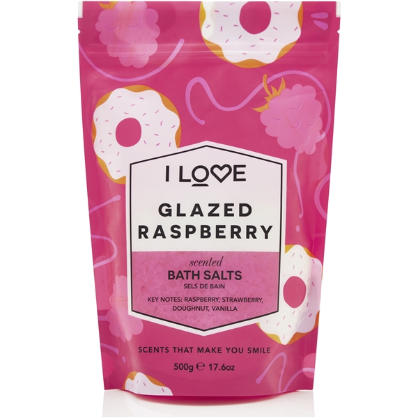 Glazed Raspberry Scented Bath Salts