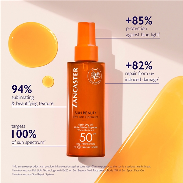 Lancaster SPF30 Sun Beauty Fast Tan Satin Dry Oil (Kuva 4 tuotteesta 5)