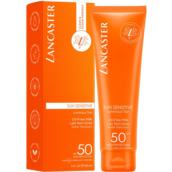 Lancaster SPF50 Sun Sensitive Oil Free Milk (Kuva 2 tuotteesta 3)