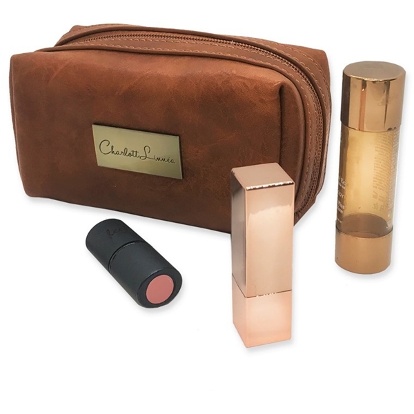 Brown Zircon Casual Makeup Bag (Kuva 4 tuotteesta 6)