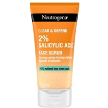 Clear & Defend 2% Salicylic Acid Face Scrub