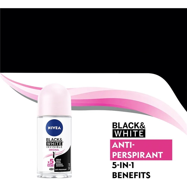 Nivea Deo Black & White Invisible Roll On (Kuva 6 tuotteesta 6)