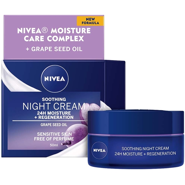 Nivea Soothing Night Cream - Sensitive Skin (Kuva 1 tuotteesta 6)