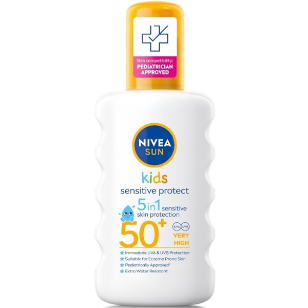 Nivea Sun Kids Sensitive Protect Spray SPF50+ (Kuva 1 tuotteesta 5)
