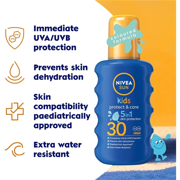 Nivea Sun Protect & Moisture Kids Spray SPF30 (Kuva 3 tuotteesta 5)
