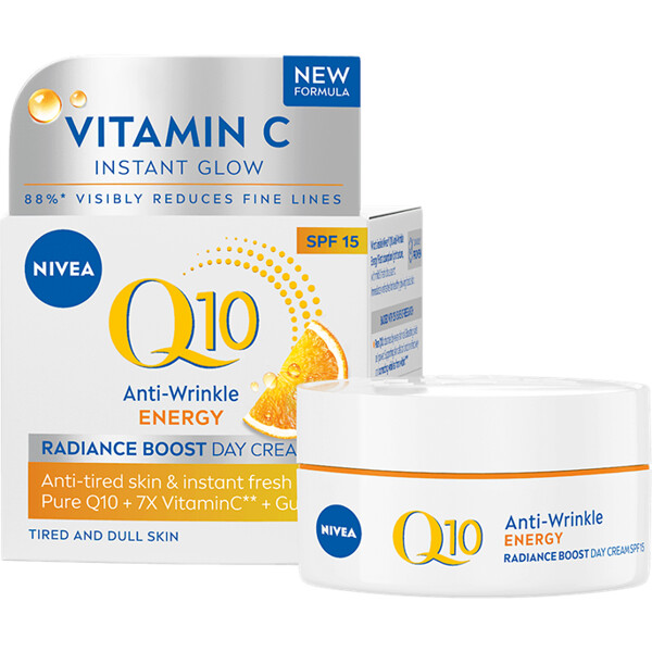 Nivea Q10 Energy Radiance Boost Day Cream SPF15 (Kuva 1 tuotteesta 8)