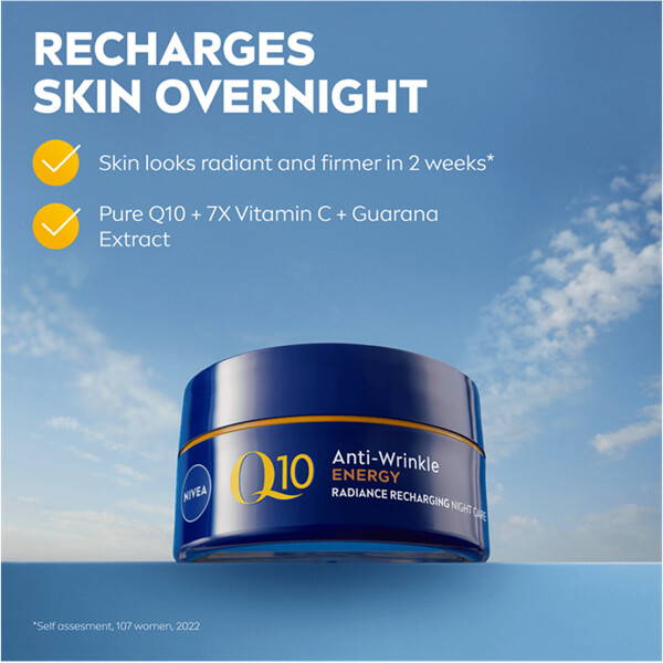 Nivea Q10 Energy Recharging Night Cream (Kuva 3 tuotteesta 7)