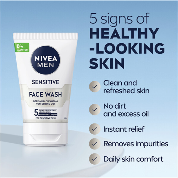 Nivea Men Sensitive Face Wash (Kuva 2 tuotteesta 8)