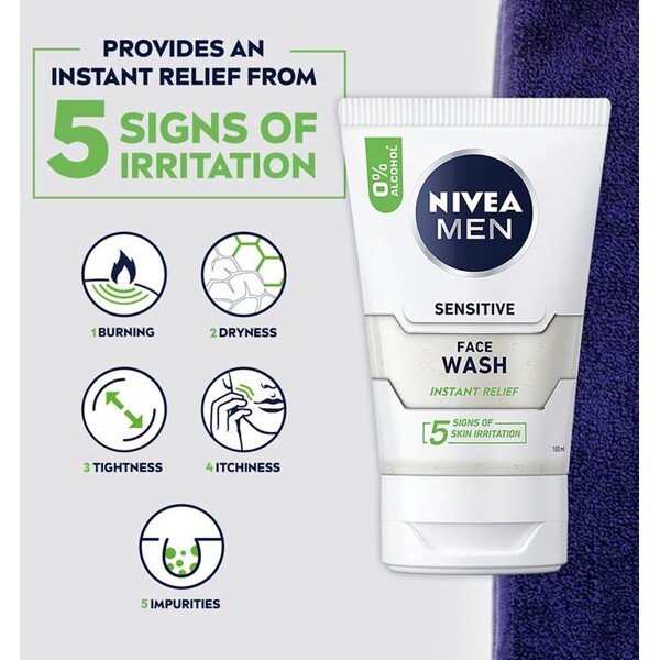 Nivea Men Sensitive Face Wash (Kuva 3 tuotteesta 8)