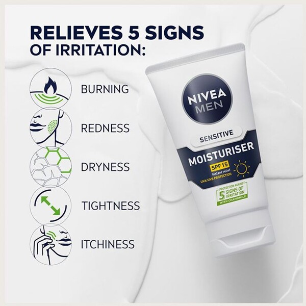 Nivea Men Sensitive Face Moisturiser SPF15 (Kuva 4 tuotteesta 8)