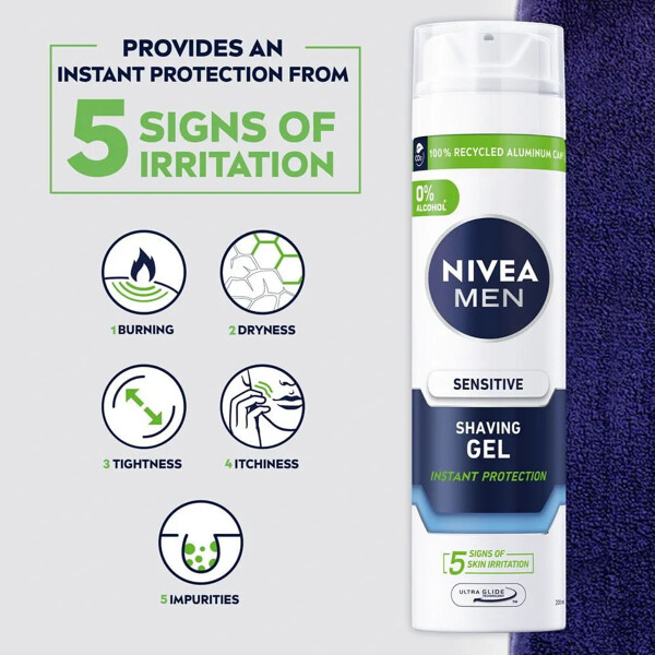 Nivea Men Sensitive Shaving Gel (Kuva 3 tuotteesta 7)