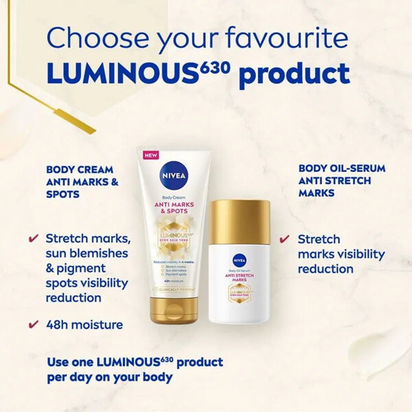 Nivea Luminous630 Anti Stretch Marks Body Oil (Kuva 8 tuotteesta 8)
