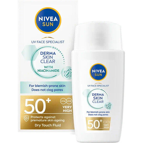 Nivea Sun UV Derma Skin Clear Dry Touch Spf 50+ (Kuva 1 tuotteesta 2)