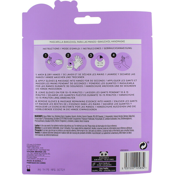 Oh K! Bakuchiol Hand Mask (Kuva 3 tuotteesta 3)