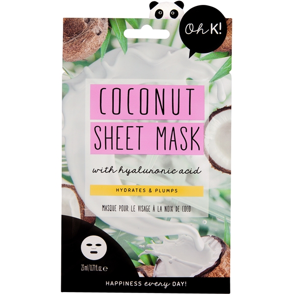 Oh K! Coconut Sheet Mask with Hylauronic Acid (Kuva 1 tuotteesta 3)