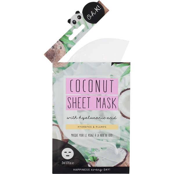 Oh K! Coconut Sheet Mask with Hylauronic Acid (Kuva 2 tuotteesta 3)