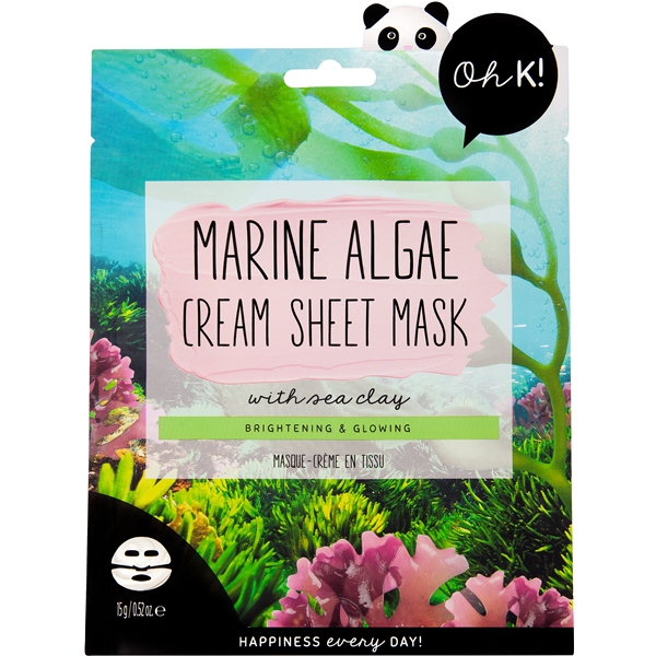 Oh K! Marine Algae Cream Sheet Mask with Sea Clay (Kuva 1 tuotteesta 4)