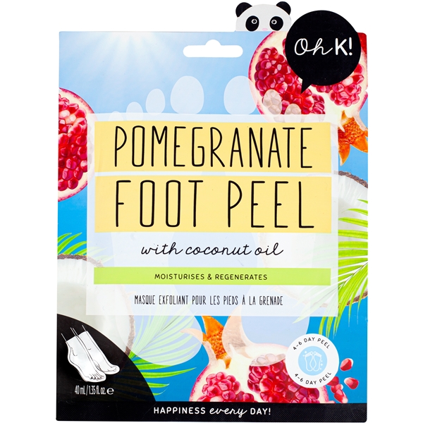 Oh K! Pomegranate Foot Peel with Coconut Oil (Kuva 1 tuotteesta 4)