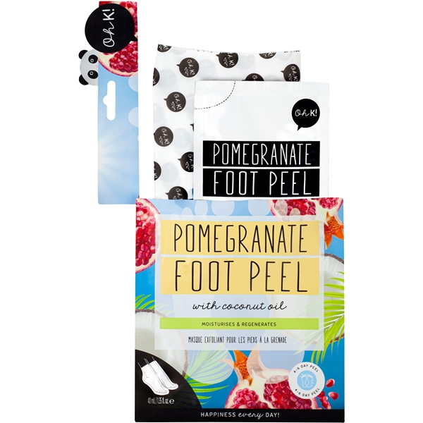 Oh K! Pomegranate Foot Peel with Coconut Oil (Kuva 3 tuotteesta 4)