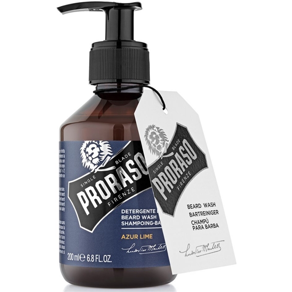 Proraso Beard Shampoo Azur & Lime (Kuva 2 tuotteesta 3)