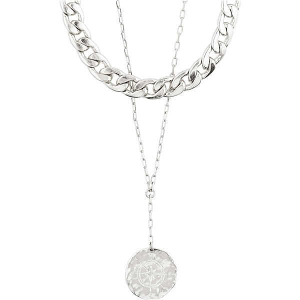 10211-6001 Compass Double Silver Plated Necklace (Kuva 2 tuotteesta 4)