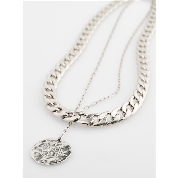 10211-6001 Compass Double Silver Plated Necklace (Kuva 4 tuotteesta 4)
