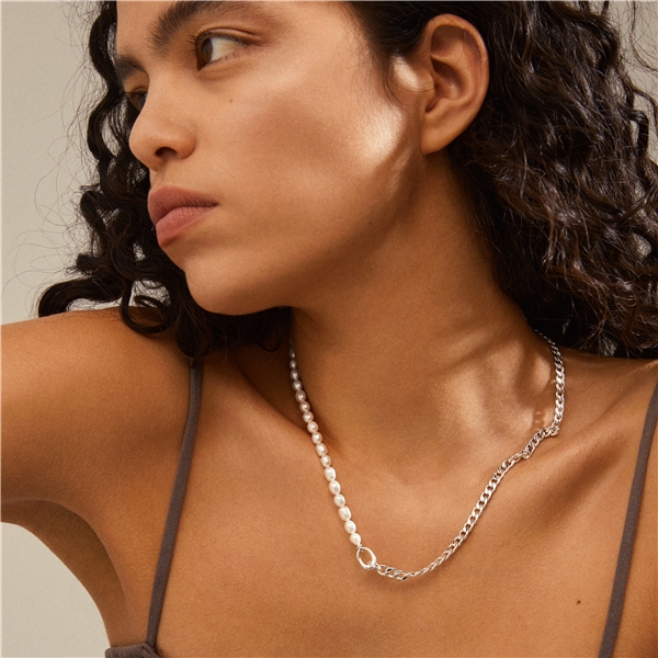 13214-6021 Precious Curb Chain & Pearl Necklace (Kuva 4 tuotteesta 4)