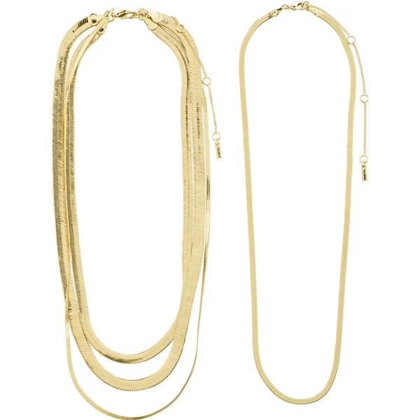 10221-2011 OPTIMISM Snake Chain Necklaces 2 In 1 (Kuva 3 tuotteesta 4)