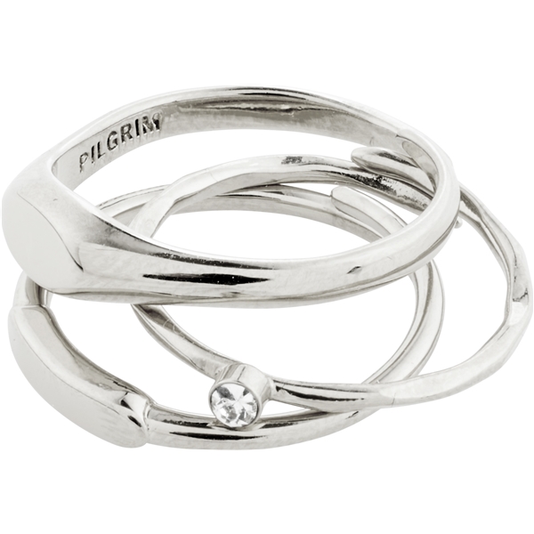 13221-6004 ECSTATIC Stackable Silver Rings 3 In 1 (Kuva 1 tuotteesta 2)